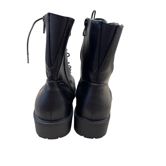 Torrid Mens Black Mid-Calf Boots Size 10.5 Lace-Up & Zip Closure SKU 7040 - Picture 6 of 10